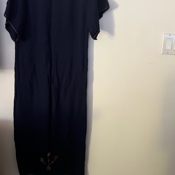 Vintage Caftan, Blue and Gold Tunic or Party Dress - Picture 7 of 14